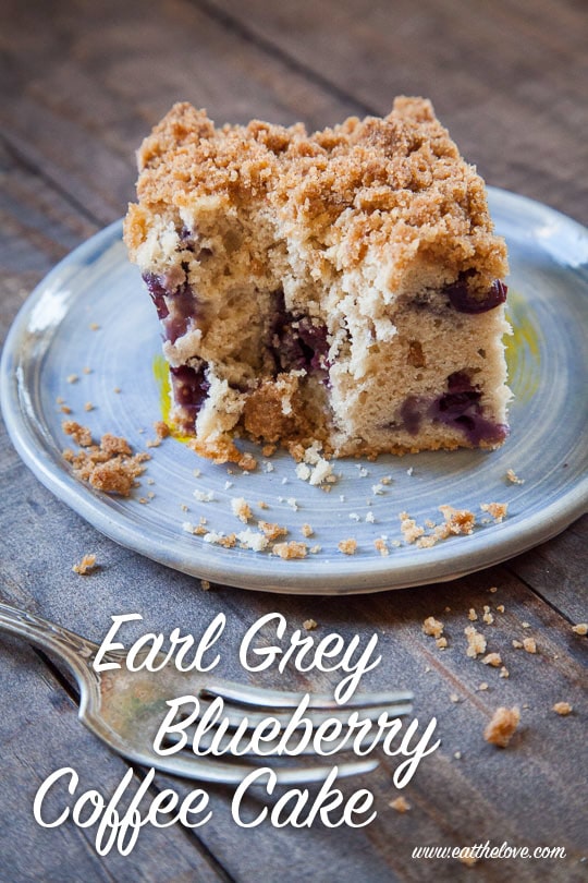 Earl Grey Blueberry Coffee Cake