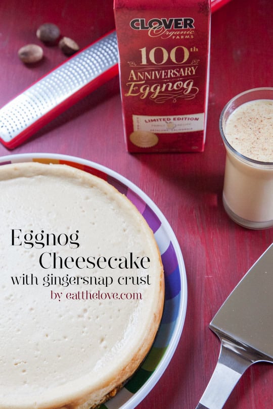 Eggnog Cheesecake with Gingersnap Crust [Sponsored Post]