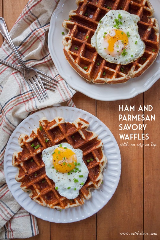 Ham and Parmesan Waffles with a Fried Egg [Sponsored Post]