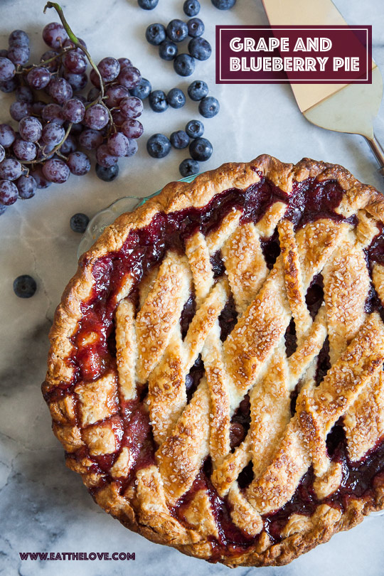 Grape and Blueberry Pie
