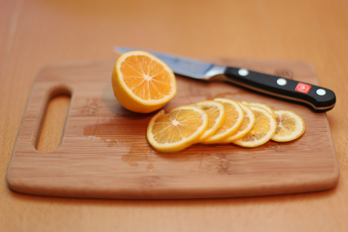 Sliced Meyer lemons