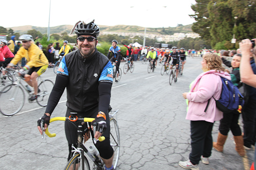 AJ rides off on AIDS Lifecycle
