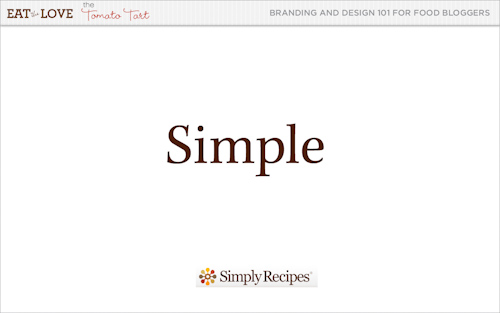 Simply recipes brand adjectives