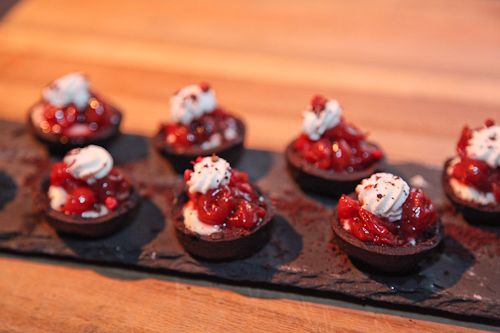 Cherry chocolate tarts from the Ritz Carlton San Francisco. jpg