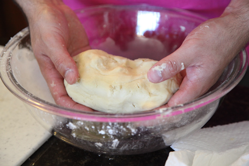 Once you've added the chopped macadamia nuts, your dough should look like this. 