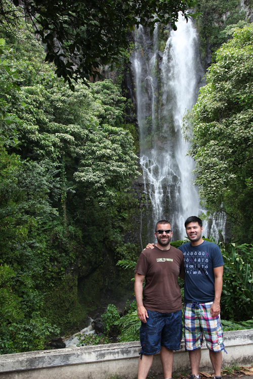 The requisite waterfall picture of AJ and I. jpg