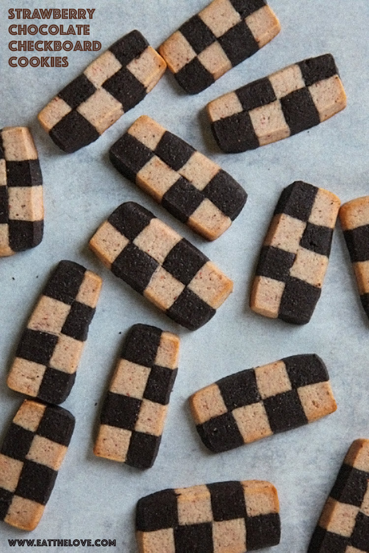 Strawberry Chocolate Checkerboard Cookies. Photo by Irvin Lin of Eat the Love.