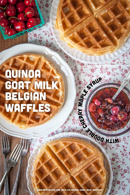 Goat-Milk-Quinoa-Belgian-Waffles-Cherry-Maple-Syrup-Irvin-Lin-Eat-The-Love-Vertical-Lead