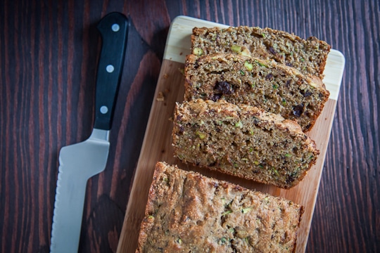 Spiced Chocolate Chunk Zucchini Bread with Pistachios by Irvin Lin of Eat the Love