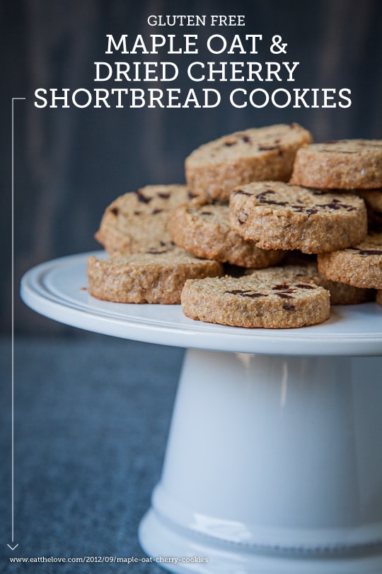 Gluten Free Maple Oat and Dried Cherry Shortbread Cookies by Irvin Lin of Eat The Love