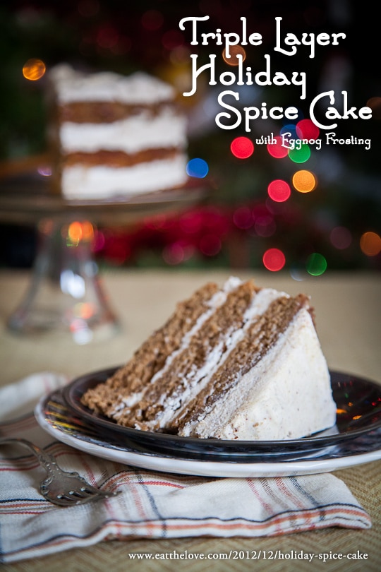 Triple Layer Holiday Spice Cake with Eggnog Frosting by Irvin Lin of Eat the Love. www.eatthelove.com