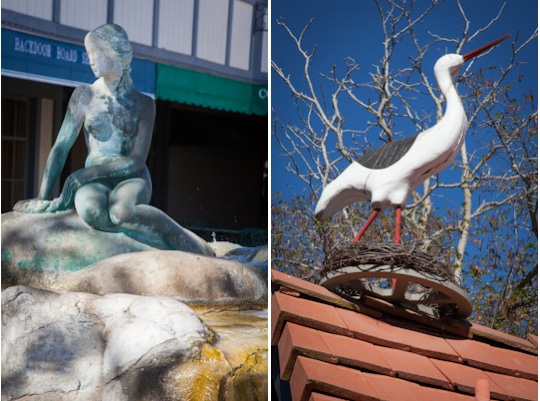 The Little Mermaid statue in Solvang, California, a Danish town in Southern California. Photo by Irvin Lin of Eat the Love. www.eatthelove.com