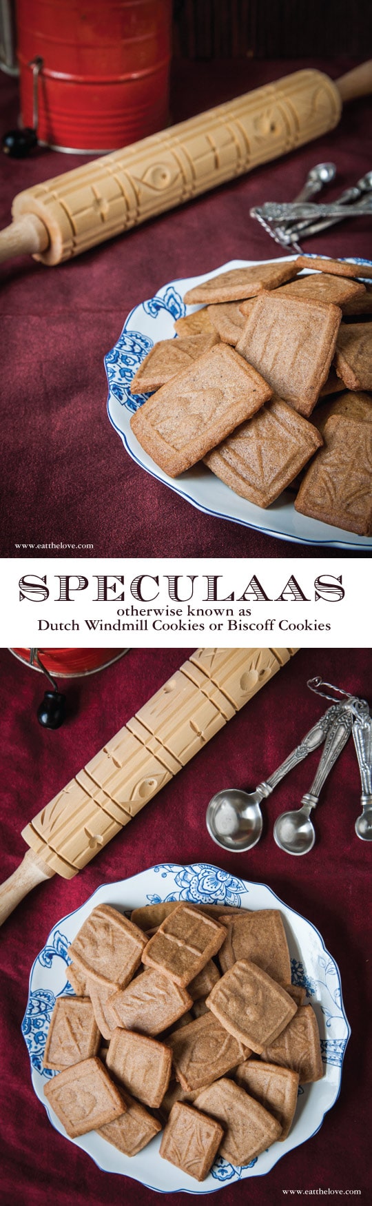 Speculoos cookies, sometimes spelled Speculaas cookies, or called Biscoff or Windmill cookies are traditional Dutch cookies served during the holidays. Photo and recipe by Irvin Lin of Eat the Love.
