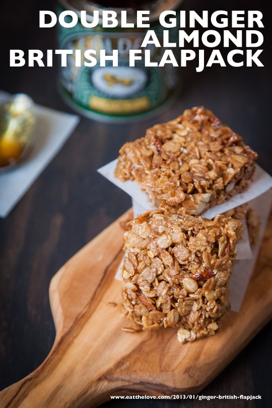 Double Ginger Almond British Flapjacks by Irvin Lin of Eat the Love. www.eatthelove.com