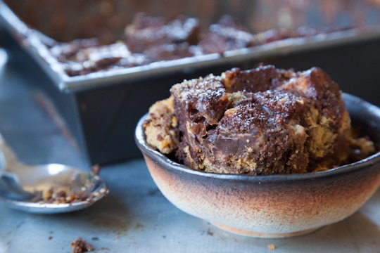 Dark Chocolate Sweet Potato Bread Pudding by Irvin Lin of Eat the Love. www.eatthelove.com