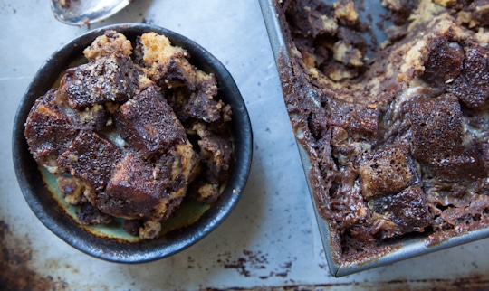 Dark Chocolate Sweet Potato Bread Pudding by Irvin Lin of Eat the Love. www.eatthelove.com