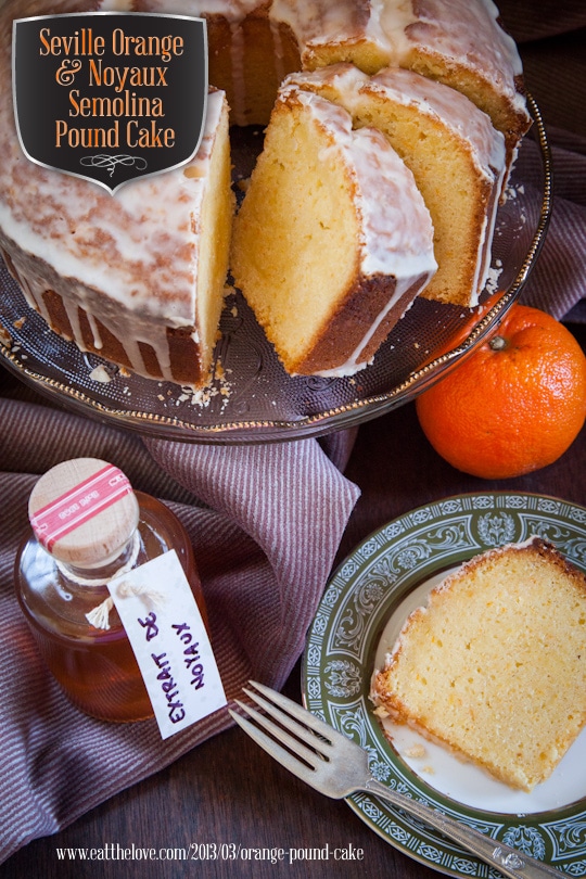 Seville Orange Noyaux Semolina Pound Cake by Irvin Lin of Eat the Love. www.eatthelove.com