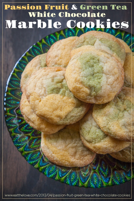 Passion Fruit and Green Tea White Chocolate Marble Cookies by Irvin Lin of Eat the Love. www.eatthelove.com