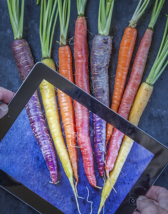 Rainbow Carrots, Real Food in a Virtual World. Photo by Irvin Lin of Eat the Love. www.eatthelove.com