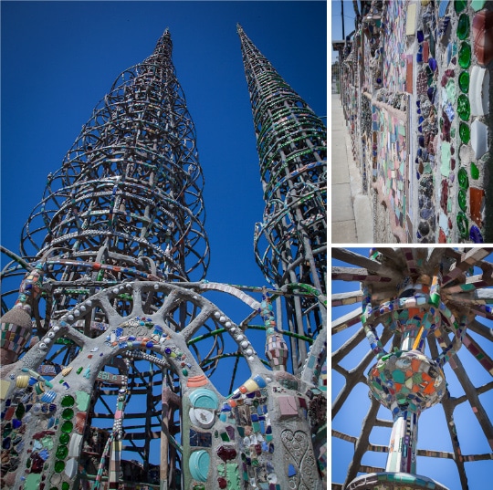 Watts Towers. Photo by Irvin Lin of Eat the Love. www.eatthelove.com