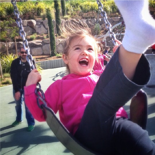 Sydney dominating the swing at Dolores Park. Instagram by Irvin Lin of Eat the Love. www.eatthelove.com