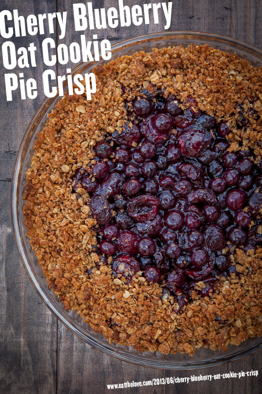 Cherry Blueberry Oat Cookie Crisp Pie by Irvin Lin of Eat the Love. www.eatthelove.com