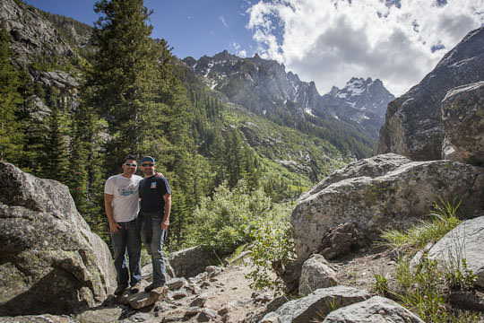 AJ and Irvin Hiking in Grand Teton. Photo by Irvin Lin of Eat the Love. | www.eatthelove.com