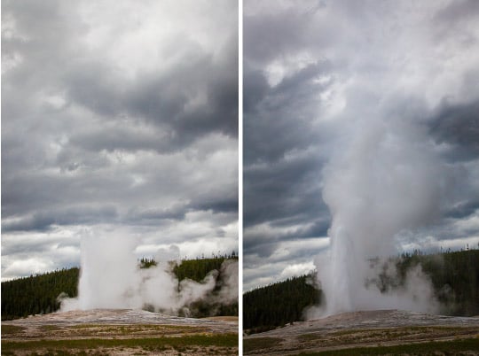 Old Faithful Geyser at Yellowstone National Park by Irvin Lin of Eat the Love. www.eatthelove.com