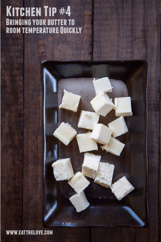 How to Soften Butter. Tip by Irvin Lin of Eat the Love. www.eatthelove.com