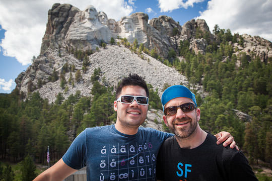 Irvin and AJ at Mount Rushmore National Monument. Photo by Irvin Lin of Eat the Love. | www.eatthelove.com