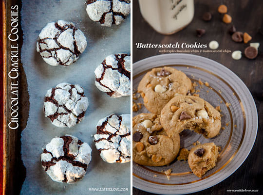 Chocolate Crackle Cookies and Butterscotch Cookies