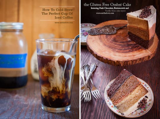 Iced Coffee and Gluten Free Ombre Cake