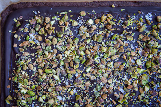 Gluten Free Mocha Cookies with Dark Chocolate and Salted Pistachios. Recipe and Photo by Irvin Lin of Eat the Love. www.eatthelove.com