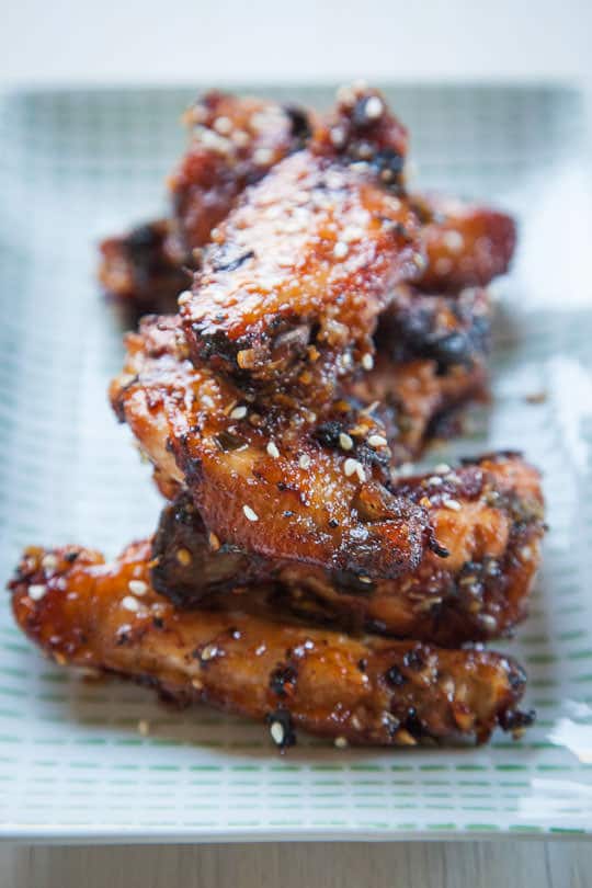 Korean BBQ marinated chicken wings. Recipe and Photo by Irvin Lin of Eat the Love. www.eatthelove.com