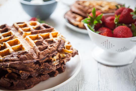 Chocolate Waffles Recipe. Photo by Irvin Lin of Eat the Love. www.eatthelove.com