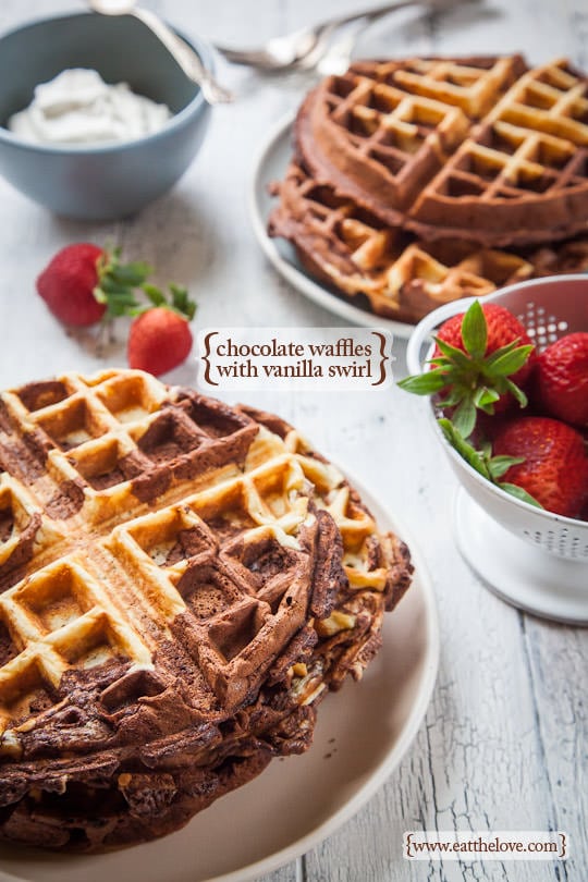 Chocolate Waffles. Recipe and Photograph by Irvin Lin of Eat the Love. www.eatthelove.com