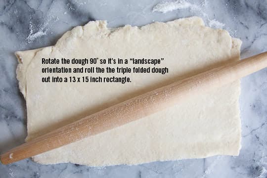 Rotate 90˚ and roll the dough out to a 13 x 15 inch rectangle. Photo by Irvin Lin of Eat the Love. www.eatthelove.com