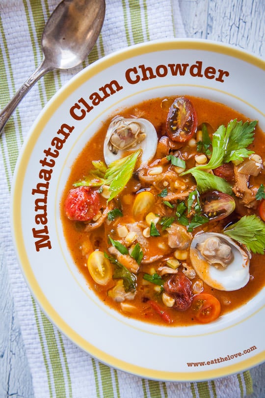 Manhattan Clam Chowder Recipe. Photo and Recipe by Irvin Lin of Eat the Love. www.eatthelove.com