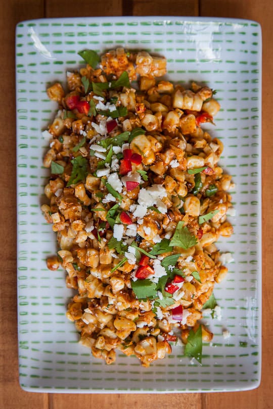 Mexican Corn Salad, otherwise known as Esquites. An easy and made from scratch recipe by Irvin Lin of Eat the Love. www.eatthelove.com