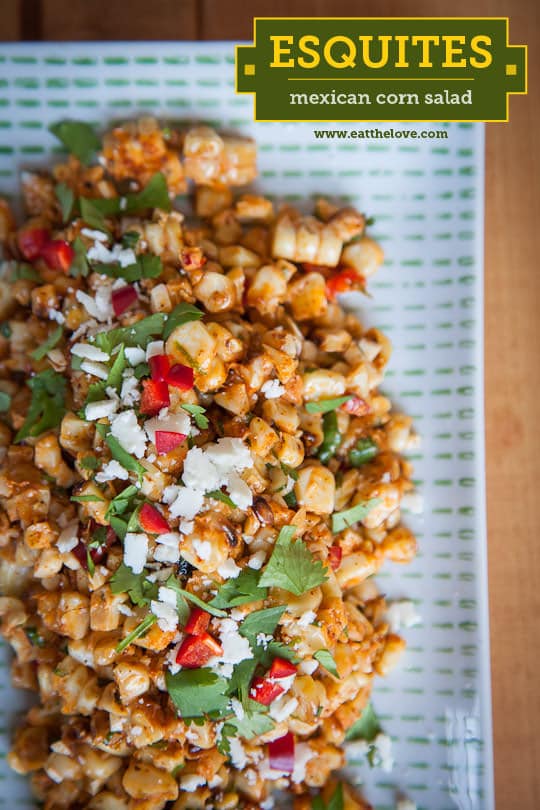 Esquites, or Mexican Corn Salad. An easy, made from scratch, recipe by Irvin Lin of Eat the Love. www.eatthelove.com