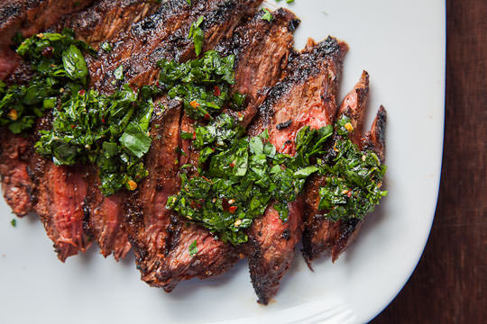 Skirt Steak Recipe with all-purpose steak rub and chimichurri sauce. Easy and fast recipe by Irvin Lin of Eat the Love.