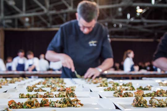 Chefs prepping at Meals On Wheels Star Chefs and Vintners Gala 2014. Photo by Irvin Lin of Eat the Love