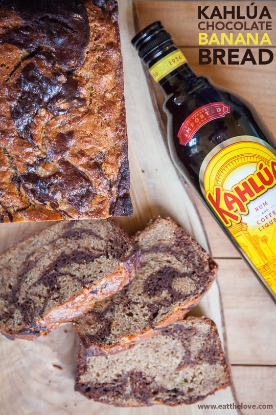 #ad | Moist and delicious Kahlua Mocha Marbled Banana Bread by Irvin Lin of Eat the Love. #KahluaSummer