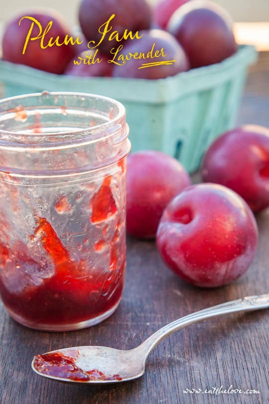 Plum Jam Recipe with lavender. By Irvin Lin of Eat the Love.