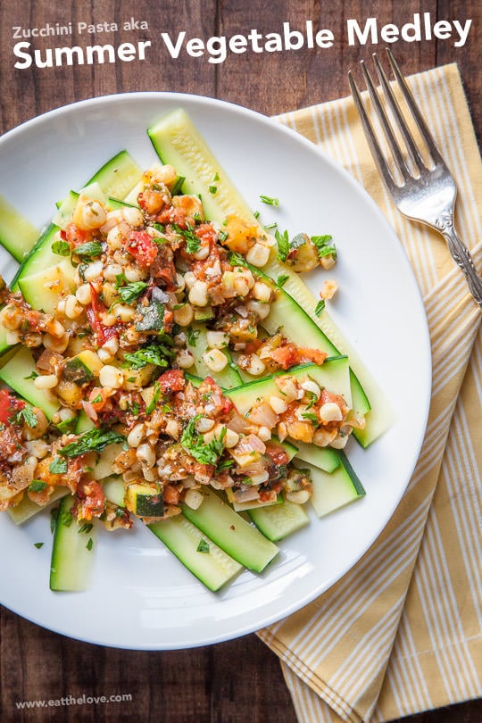 Zucchini Pasta Recipe, a summer vegetable recipe by Irvin Lin of Eat the Love.