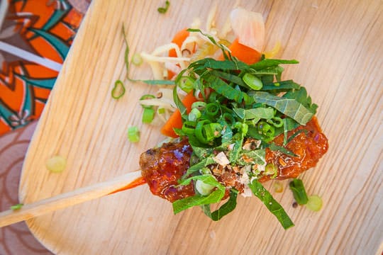 Spicy Shrimp Stick at Feast Portland's Night Market. Photo by Irvin Lin of Eat the Love.