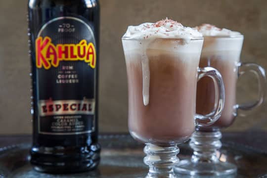 Mocha Hot Chocolate Recipe with Kahlúa. Recipe and photo by Irvin Lin of Eat the Love.