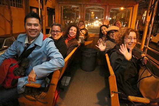 Heading over to Tres in the party Trolley! Photo courtesy of Negra Modelo.