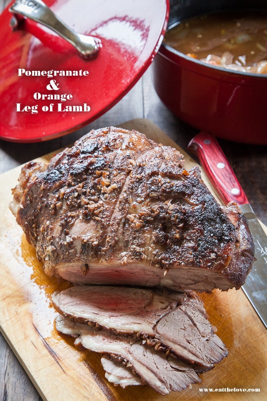 Pomegranate & Orange Leg of Lamb. Photo and recipe by Irvin Lin of Eat the Love.
