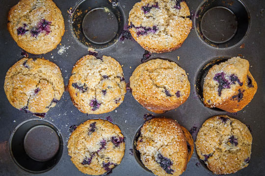 Homemade Blueberry Muffins with Blood Oranges. Photo and Recipe by Irvin Lin of Eat the Love.